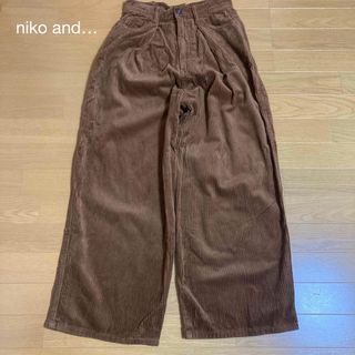 ニコアンド(niko and...)のニコアンド　コーデュロイ　ブラウン　ハイウエスト　パンツ(カジュアルパンツ)