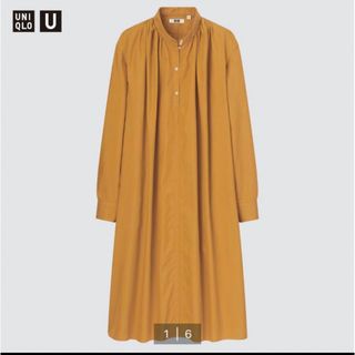 ユニクロ(UNIQLO)のUNIQLO U ギャザーワンピース(ひざ丈ワンピース)