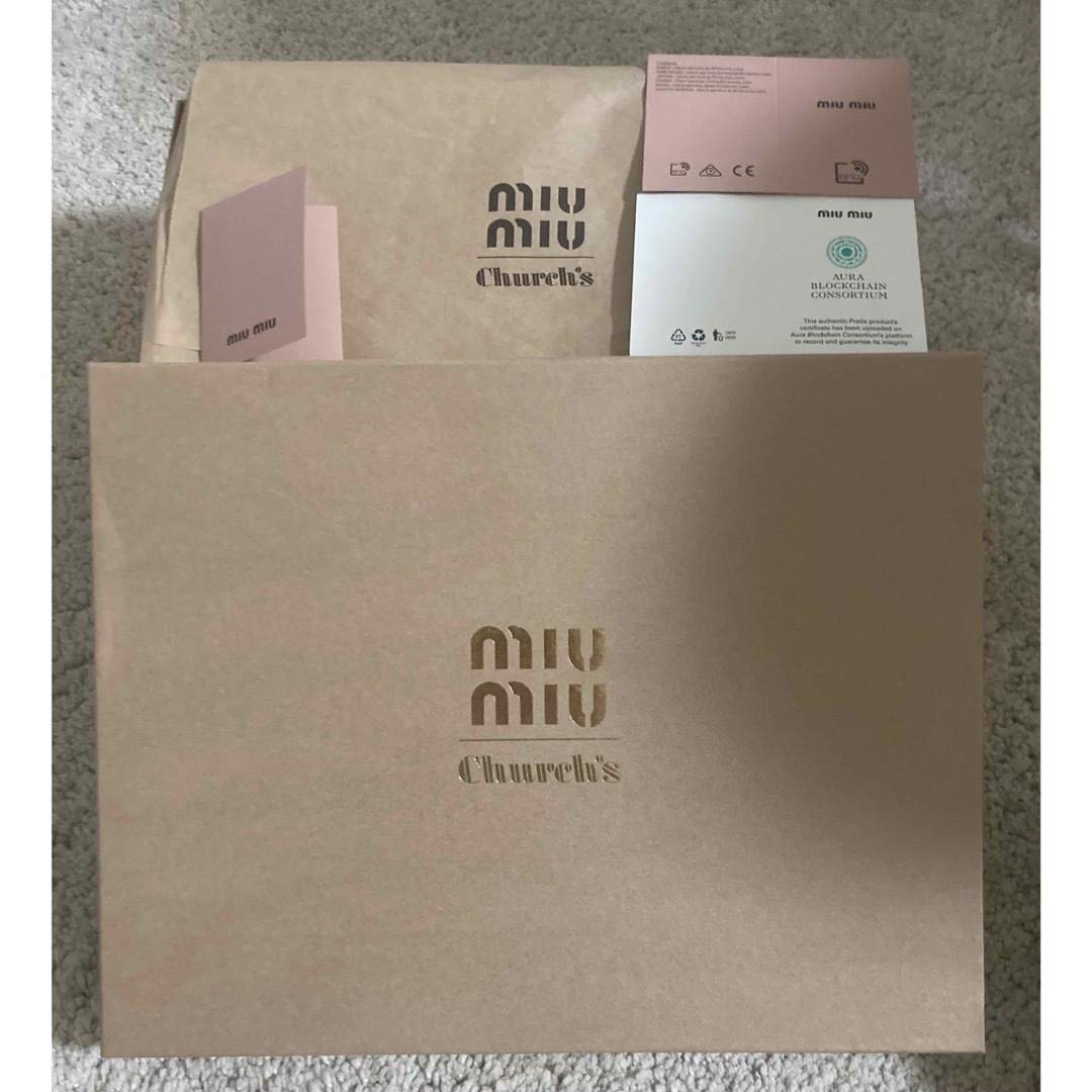 miumiu(ミュウミュウ)の専用◆美品◆ miu miu church’s ミュウミュウ ブローグシューズ レディースの靴/シューズ(ローファー/革靴)の商品写真