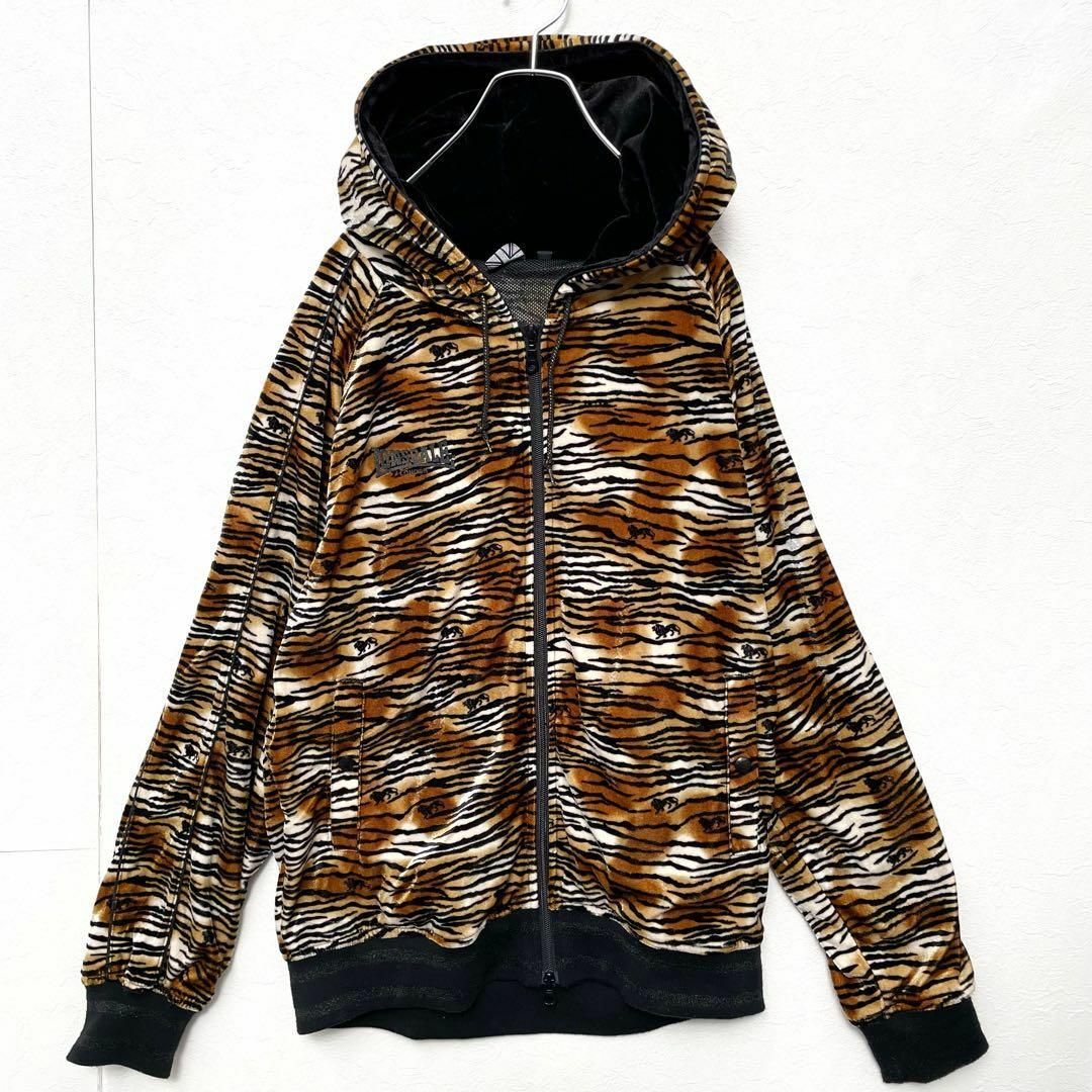 LONSDALE - 超激レア ロンズデール 虎柄 ゼブラ ベロア パーカー LONSDALE - 超激レア ロンズデール 虎柄 ゼブラ ベロア パーカー