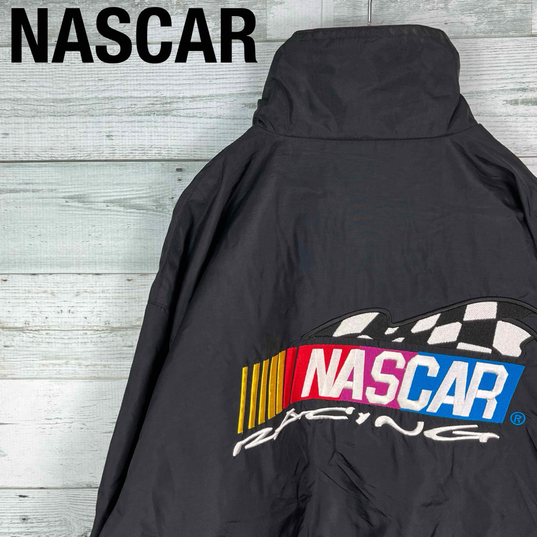 ナイロン裏地ナスカー NASCAR 両面 刺繍ロゴ マルチカラー ナイロンジャケット