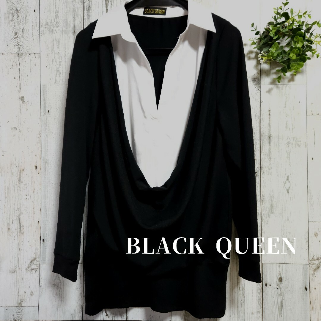 【BLACK QUEEN】レディース 襟付きトップス 美品 レディースのトップス(チュニック)の商品写真