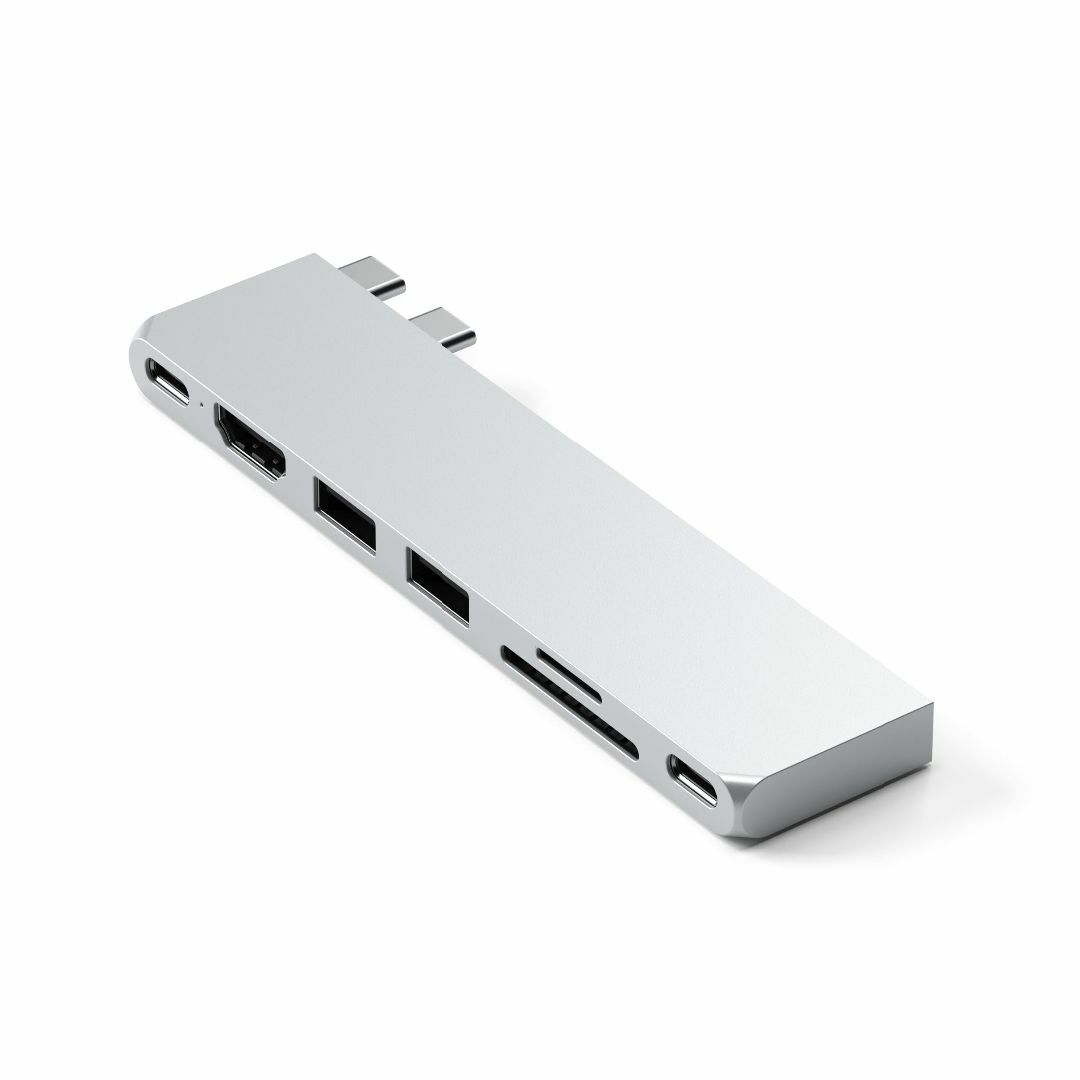 Satechi USB-C Pro ハブ スリム (シルバー) USB 4, 4PC/タブレット