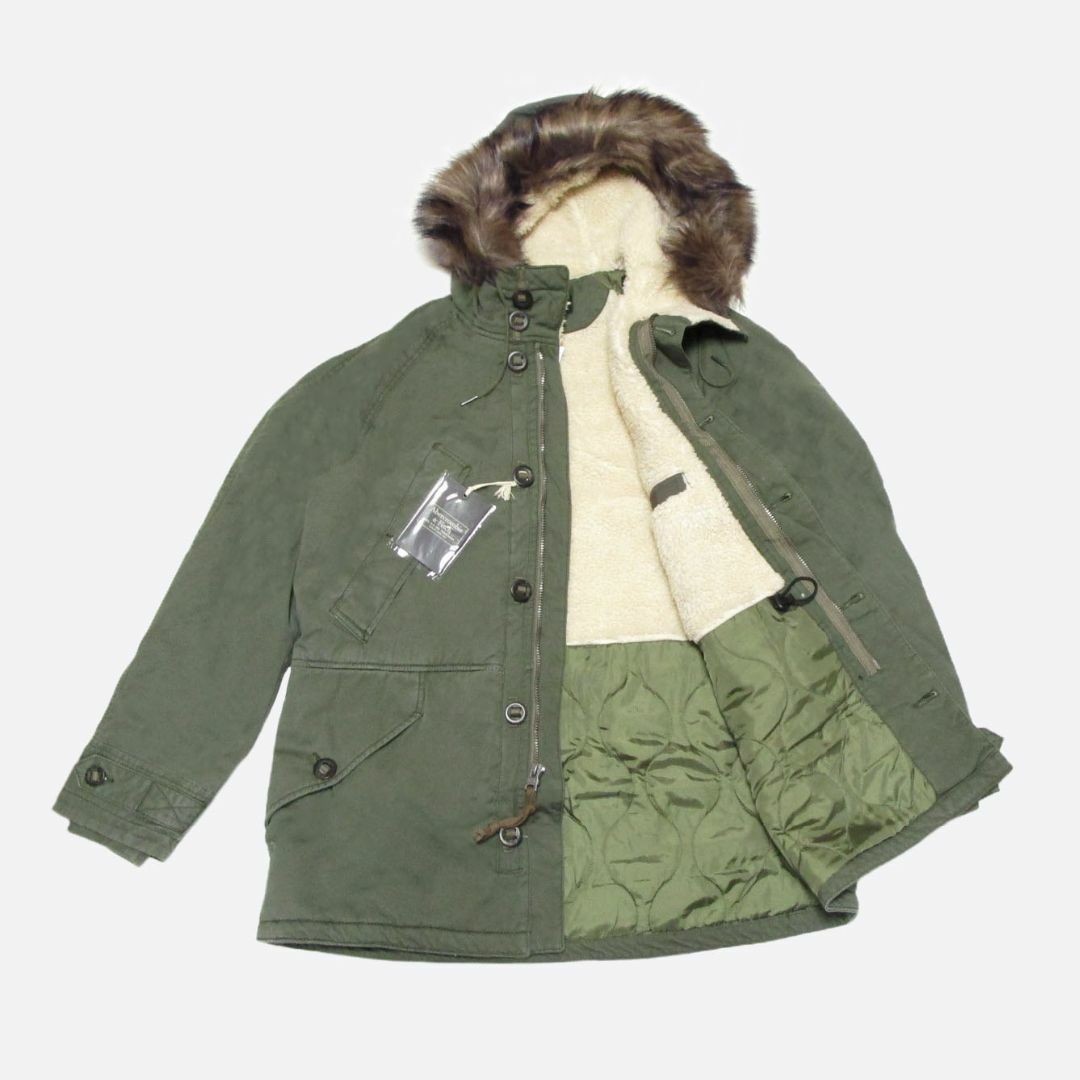 Abercrombie&Fitch(アバクロンビーアンドフィッチ)の★新品★アバクロンビー&フィッチ★裏シェルパミリタリーJKT (Olive/L) メンズのジャケット/アウター(ミリタリージャケット)の商品写真