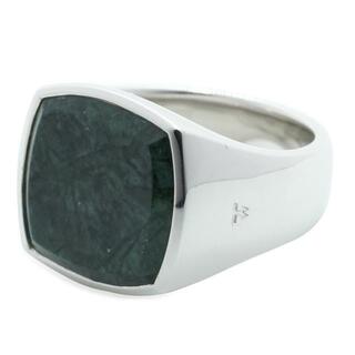 トムウッド(TOM WOOD)のトムウッド TOMWOOD R74HQGMB01S925 Cushion Green Marble(リング(指輪))