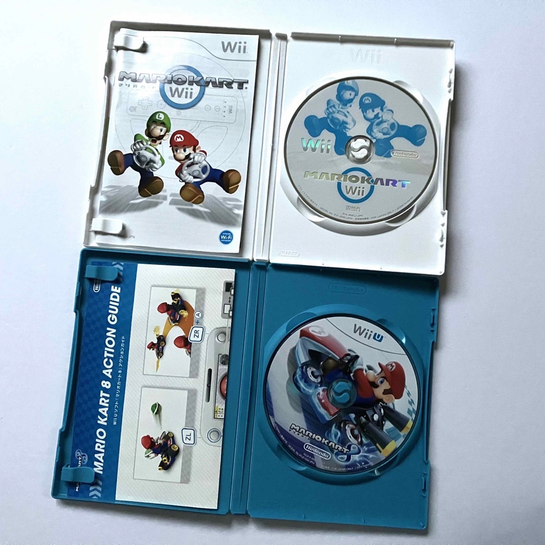 Wii U(ウィーユー)のマリオカートWii マリオカート8 まとめ売り エンタメ/ホビーのゲームソフト/ゲーム機本体(家庭用ゲームソフト)の商品写真