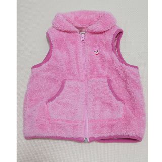 ミキハウス(mikihouse)の激安850円/mikihouse☆90/女の子！ピンクもこもこベスト☆(ジャケット/上着)