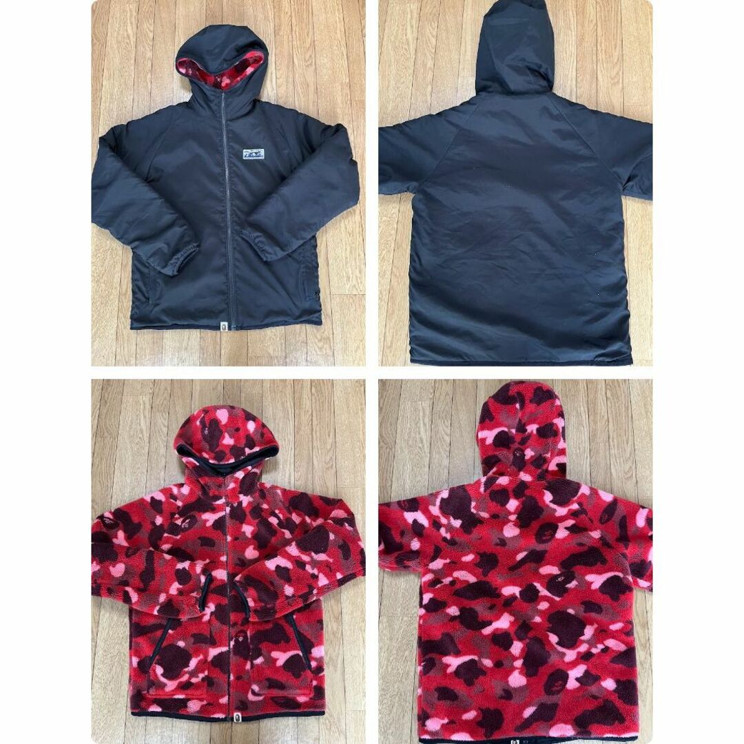 bape Pharrell camo　ベイプ　リバーシブル　ジャケット　ボアナイロンジャケット