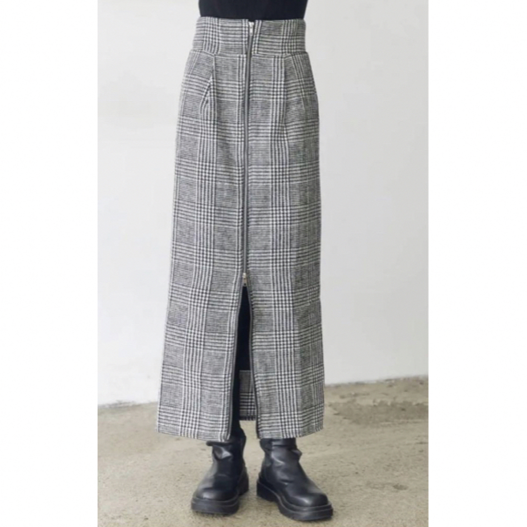 新品【Esica】グレンチェック ジップタイトスカート レディースのスカート(ロングスカート)の商品写真