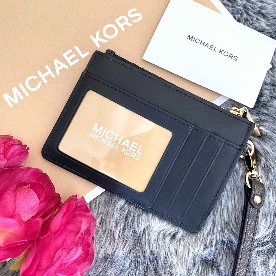 Michael Kors(マイケルコース)の新品☆MICHAEL KORS コインケース　ブラック　 レザー コインケース レディースのファッション小物(コインケース)の商品写真