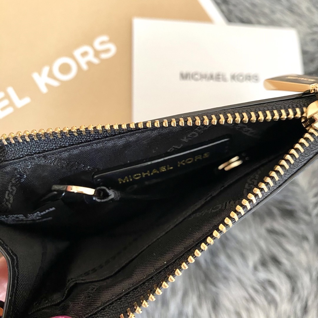 Michael Kors(マイケルコース)の新品☆MICHAEL KORS コインケース　ブラック　 レザー コインケース レディースのファッション小物(コインケース)の商品写真