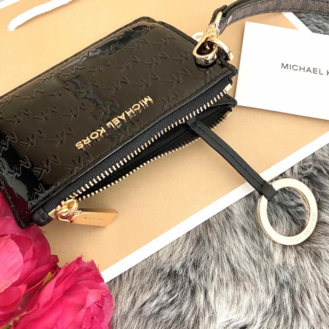 Michael Kors(マイケルコース)の新品☆MICHAEL KORS コインケース　ブラック　 レザー コインケース レディースのファッション小物(コインケース)の商品写真