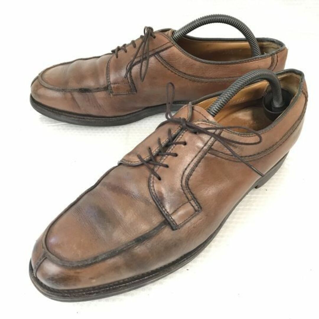 状態ランクAllen Edmonds Stockbridge アレンエドモンズ/ストックブリッジ★本革/Uチップ【10D/27.5-28.0/茶/BROWN】ビジネス/dress shoes◆bH-113 #BUZZBERG　-bH-113-5th