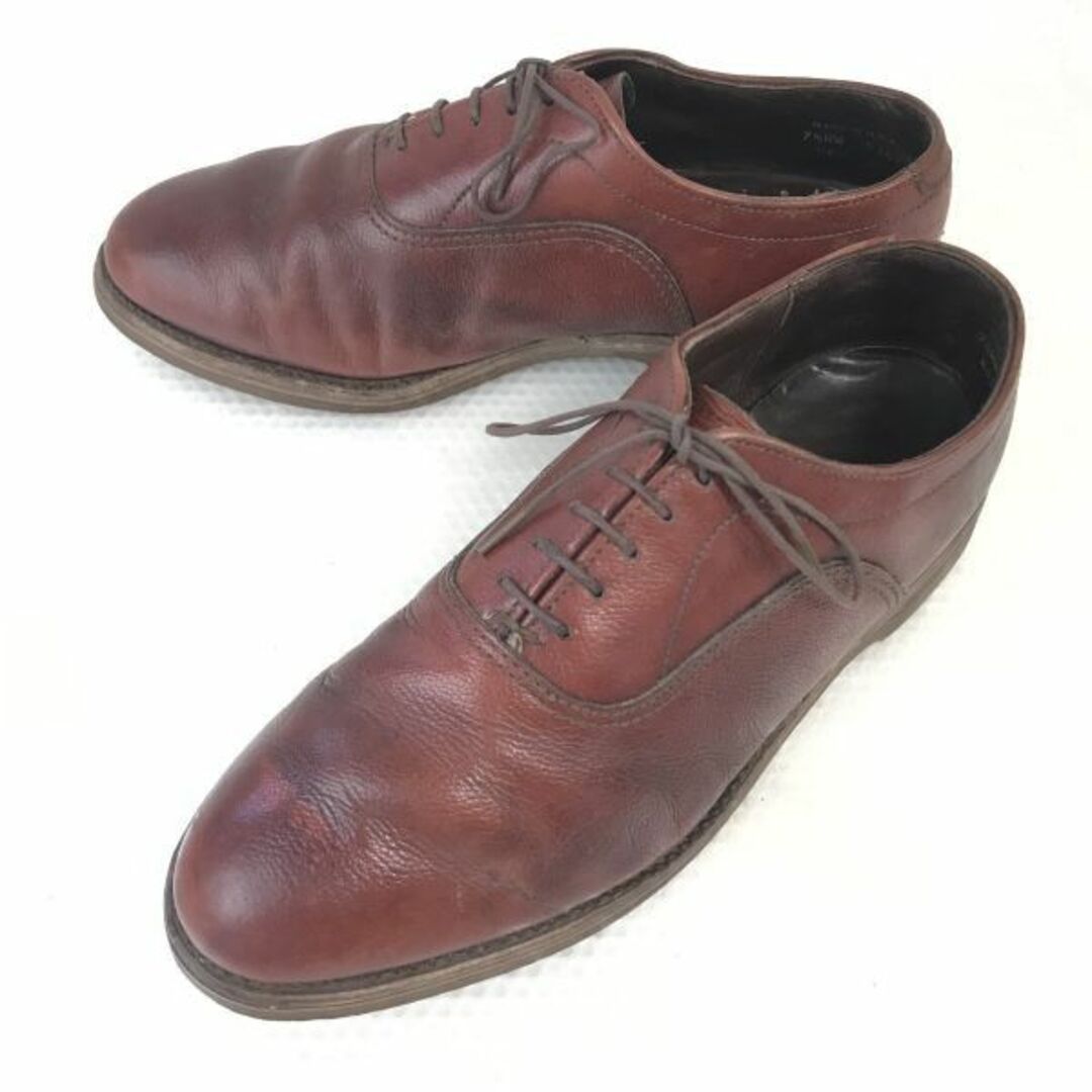 USA製★デクスター/Dexter★シボ本革/サドル/バルモラル/プレーントゥ【7.5WW/25.5/赤茶/】vibram suomi/Vintage/dress shoes◆bi-136 #BUZZBERG　-bi-136-5th靴/シューズ