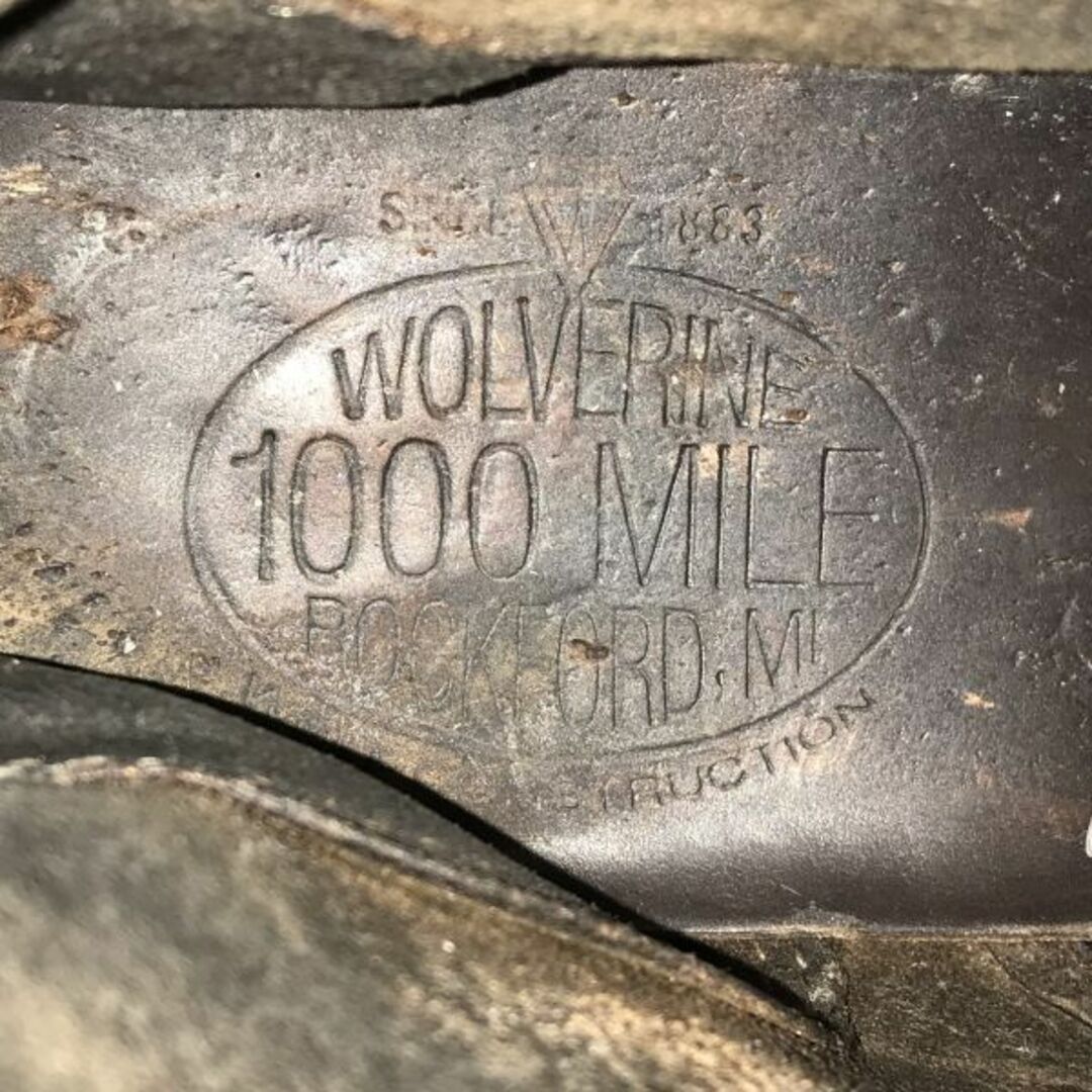 wolverine 1000mile/ウルヴァリン 1000マイルブーツ★レザーショートブーツ【25.5-26.5/茶/BROWN】クロムエクセル?/Vintage/Shoes◆bWB91-1 #BUZZBERG　-bWB91-1-5th状態ランク