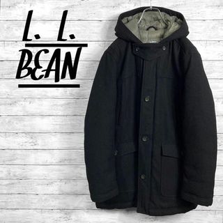 エルエルビーン(L.L.Bean)のエルエルビーン ウールダウンコート ダウンパーカー ブラック メンズ(ダウンジャケット)