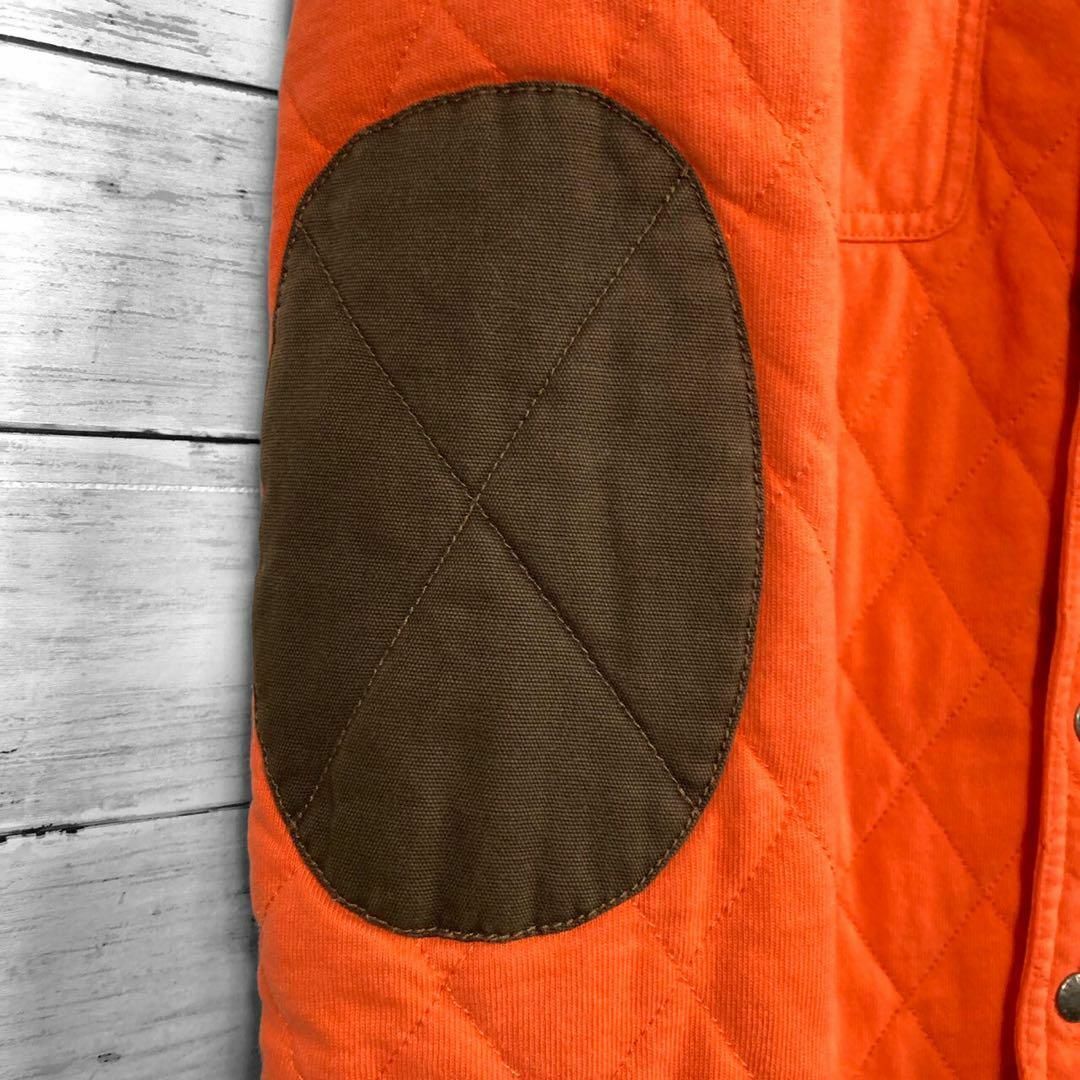 DogMens→アウター＝ポロラルフローレン キルティング中綿 シャツジャケット オレンジ XSサイズ