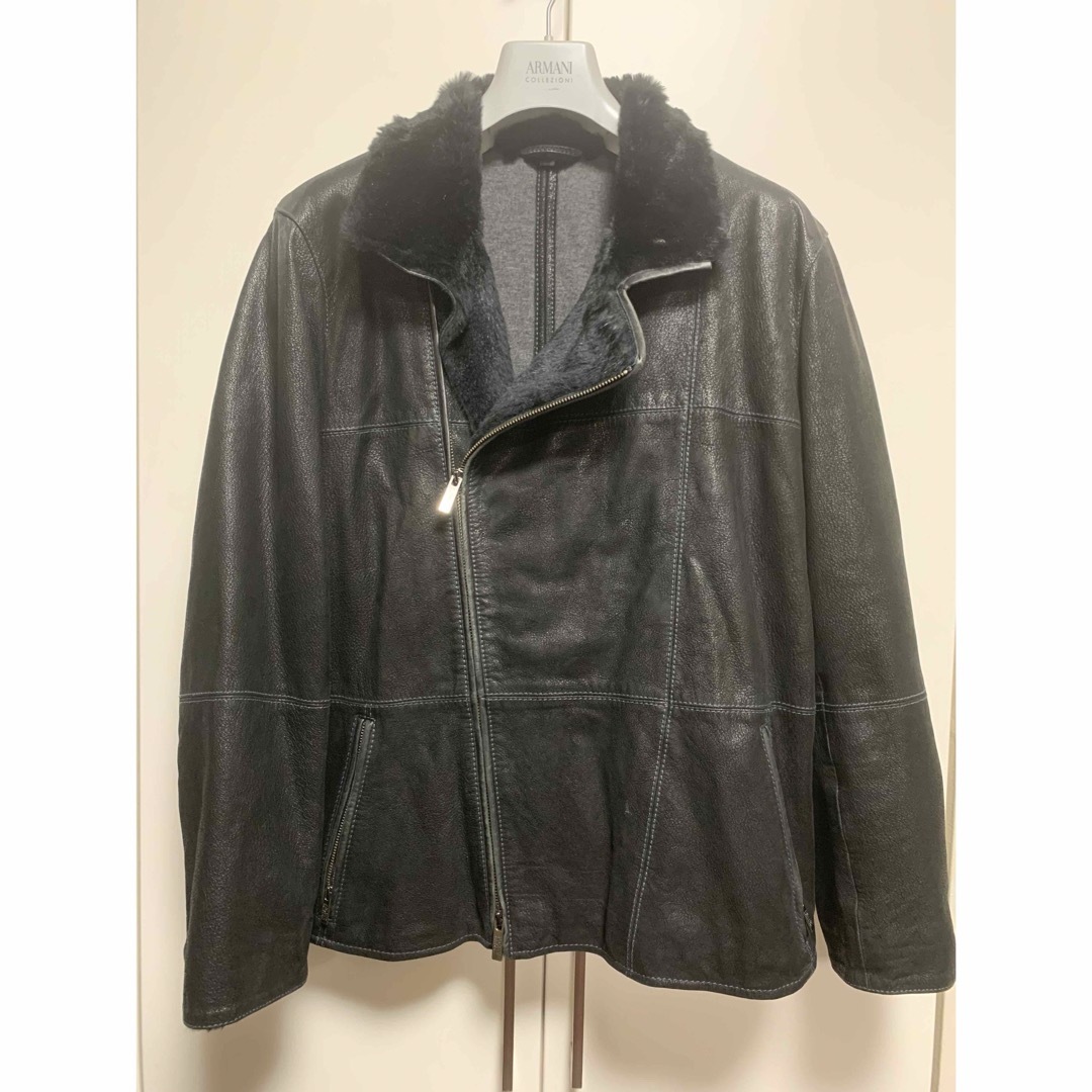 約52cm袖丈【新品】★大特価★ARMANI COLLEZIONIレーザーライダース