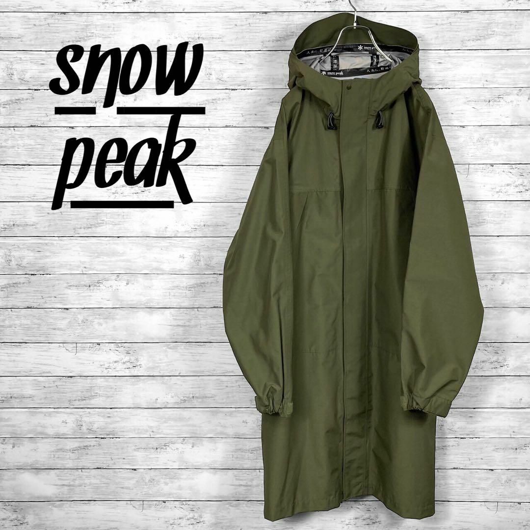 Snow Peak(スノーピーク)のスノーピーク 焚火スペック ロングマウンテンコート グリーン カーキ Lサイズ メンズのジャケット/アウター(マウンテンパーカー)の商品写真