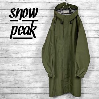 スノーピーク(Snow Peak)のスノーピーク 焚火スペック ロングマウンテンコート グリーン カーキ Lサイズ(マウンテンパーカー)