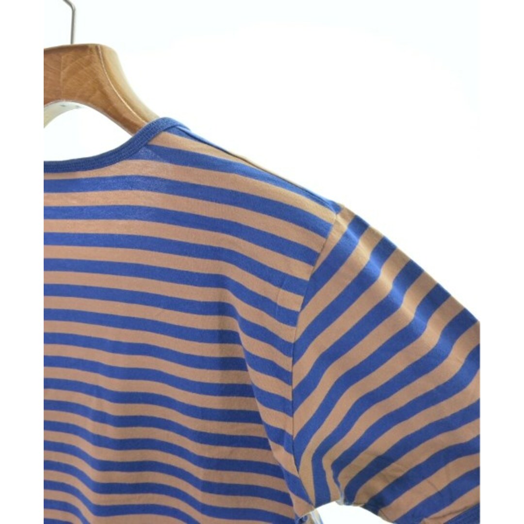 marimekko(マリメッコ)のmarimekko Tシャツ・カットソー S ベージュx青(ボーダー) 【古着】【中古】 レディースのトップス(カットソー(半袖/袖なし))の商品写真