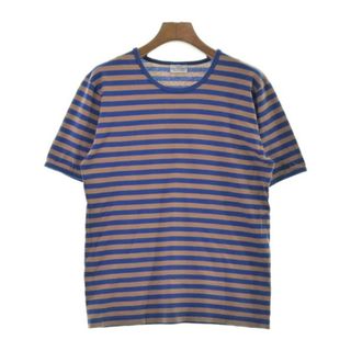 マリメッコ(marimekko)のmarimekko Tシャツ・カットソー S ベージュx青(ボーダー) 【古着】【中古】(カットソー(半袖/袖なし))