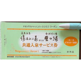 長島温泉　湯あみの島•なばなの里　里の湯　入泉券(遊園地/テーマパーク)