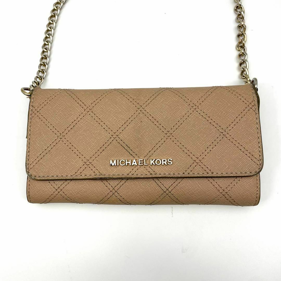 Michael Kors(マイケルコース)の美品 マイケルコース チェーン ウォレット ショルダー 51230 レディースのファッション小物(財布)の商品写真