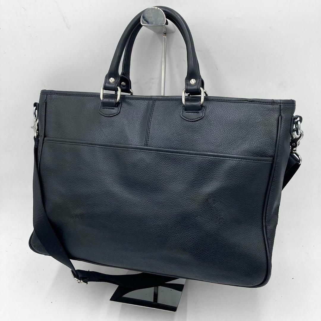 LANVIN(ランバン)のランバンエンブルー 2way ブリーフケース ビジネスバッグ ブラック メンズのバッグ(ビジネスバッグ)の商品写真