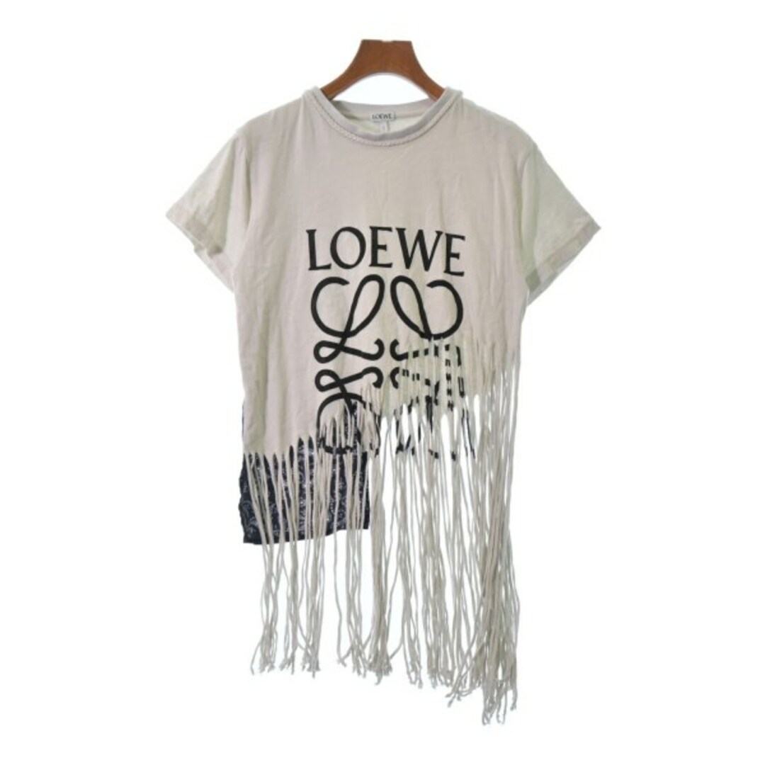 LOEWE(ロエベ)のLOEWE ロエベ Tシャツ・カットソー M オフホワイトx紺(総柄) 【古着】【中古】 レディースのトップス(カットソー(半袖/袖なし))の商品写真