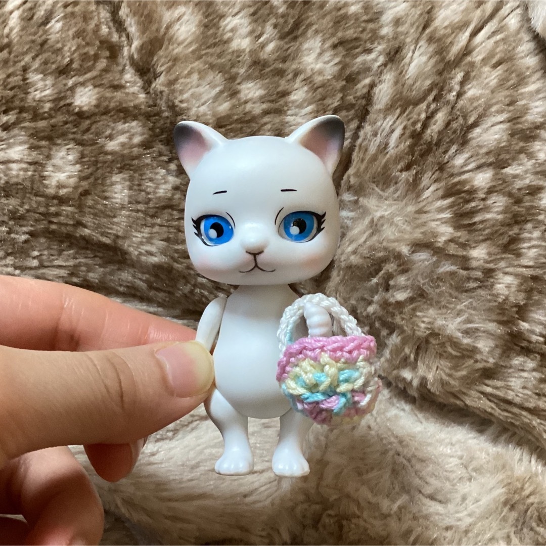 【カプセルドール猫】ミニバスケットB【ぬい小物】 ハンドメイドのぬいぐるみ/人形(その他)の商品写真