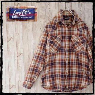 リーバイス(Levi's)のUS アメリカ 輸入 リーバイス 古着 チェック 柄 ネルシャツ ウエスタン M(シャツ)