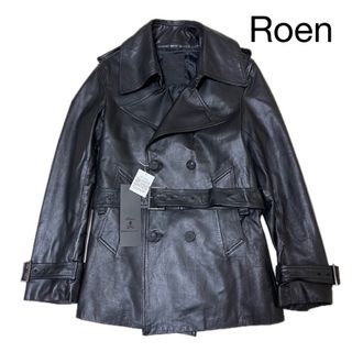 メンズ●未使用・タグ付き●Roen・ロエン●ラムレザー●トレンチコート・スカルボタン