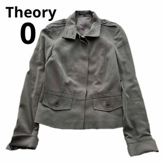 セオリー(theory)のTheory セオリー 薄手ジャケット ミリタリー サイズ0 カーキ S(その他)