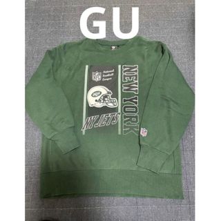 ジーユー(GU)のGU NFL GREEN SWET【L】(スウェット)