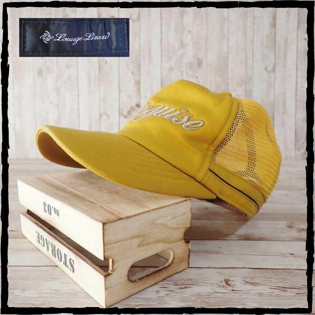 LOUNGE LIZARD(ラウンジリザード)の美品 ほぼ 未使用 ラウンジリザード ベースボール キャップ 刺繍 F サイズ メンズの帽子(キャップ)の商品写真