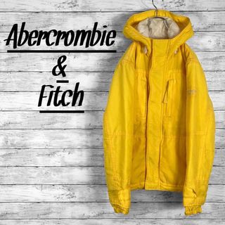 アバクロンビーアンドフィッチ(Abercrombie&Fitch)のアバクロンビー&フィッチ 中綿マウンテンパーカー イエロー メンズSサイズ(ナイロンジャケット)