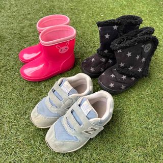 ニューバランス(New Balance)のベビー 女の子 子供靴 スニーカー ブーツ 長靴 15cm 3足 まとめ売り(スニーカー)