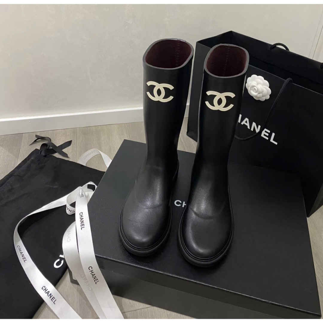 普段使いできてお洒落⭐︎CHANEL レインブーツ　36サイズレディース