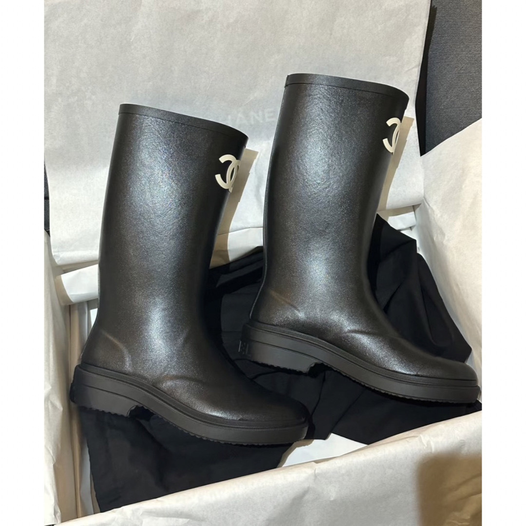 CHANEL - 普段使いできてお洒落⭐︎CHANEL レインブーツ 36 CHANEL - 普段使いできてお洒落⭐︎CHANEL レインブーツ 36