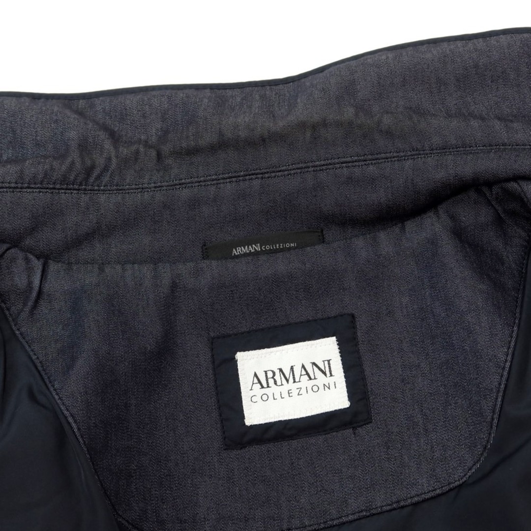 ARMANI COLLEZIONI(アルマーニ コレツィオーニ)の【中古】アルマーニ コレッツォーニ ARMANI COLLEZIONI ウールポリエステル ダブルブレストコート ネイビー【サイズ50】【メンズ】 メンズのジャケット/アウター(チェスターコート)の商品写真