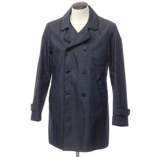 ARMANI COLLEZIONI - 【中古】アルマーニ コレッツォーニ ARMANI COLLEZIONI ウールポリエステル ダブルブレストコート ネイビー【サイズ50】【メンズ】