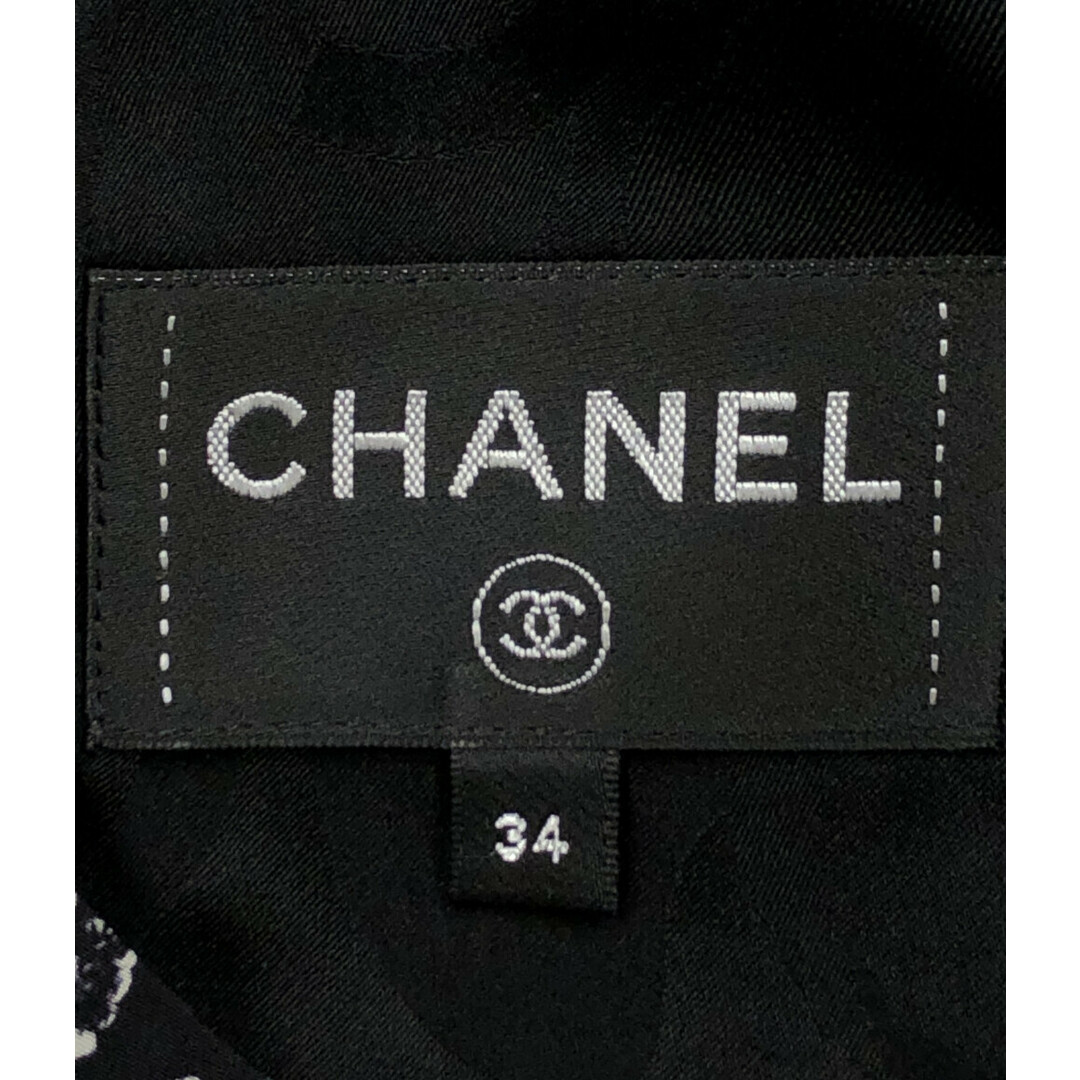 CHANEL(シャネル)の美品 シャネル カメリア柄ワンピース ドレス シルク100％ レディース 34 レディースのトップス(ベスト/ジレ)の商品写真