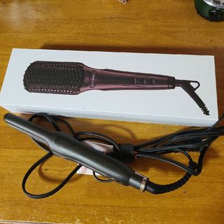 ヒートブラシと12ミリのカーブストレートアイロンセット(ヘアアイロン)