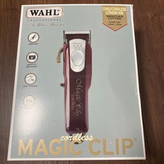 ウォール(WALL)のwahlバリカン　新品未使用　コードレスバリカン　マジッククリップ　赤　レッド(メンズシェーバー)