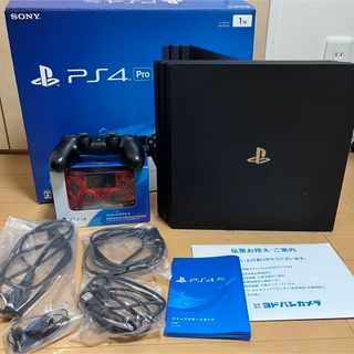 ゲームソフト/ゲーム機本体PS4 pro 1TB コントローラー2つ付き 各付属