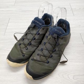 アンドワンダー(and wander)のand wander/salomon OUTPATH GTX アウトパスゴアテックス 408343 29cm スニーカー カーキ メンズ アンドワンダー/サロモン【中古】3-1225G◎(スニーカー)