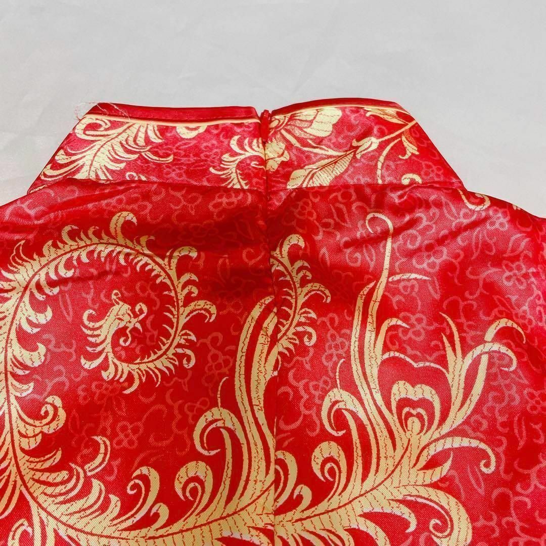 チャイナドレス レディース 4XL ロング 赤♡コスプレ 衣装 大きい セクシー レディースのフォーマル/ドレス(ロングドレス)の商品写真