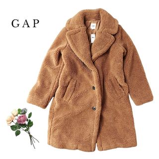 ギャップ(GAP)の新品タグ付き GAP ボアコート S ブラウン 冬(ロングコート)