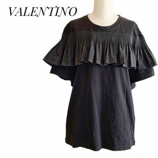 ヴァレンティノ(VALENTINO)のVALENTINO ヴァレンティノ フリル袖 Tシャツ カットソー(Tシャツ(半袖/袖なし))